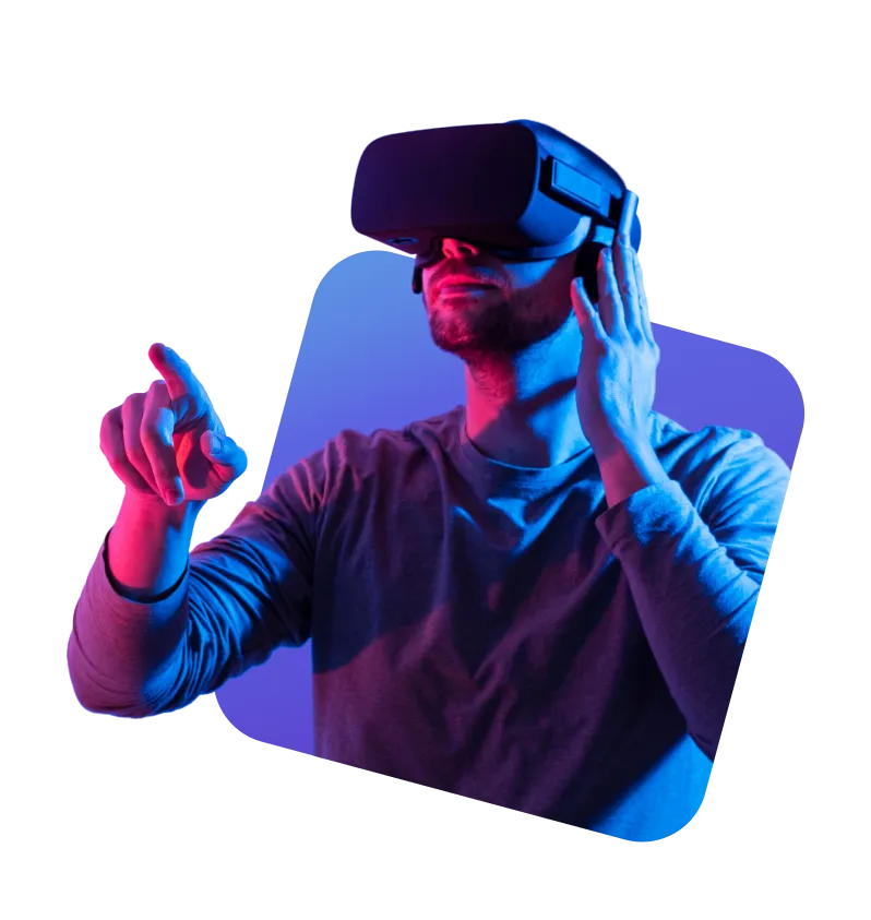 A person who uses VR to see the world with the VinteroVR service.